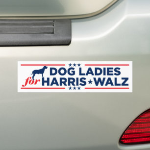 Autocollant De Voiture Dames de chiens pour Harris Walz 2024