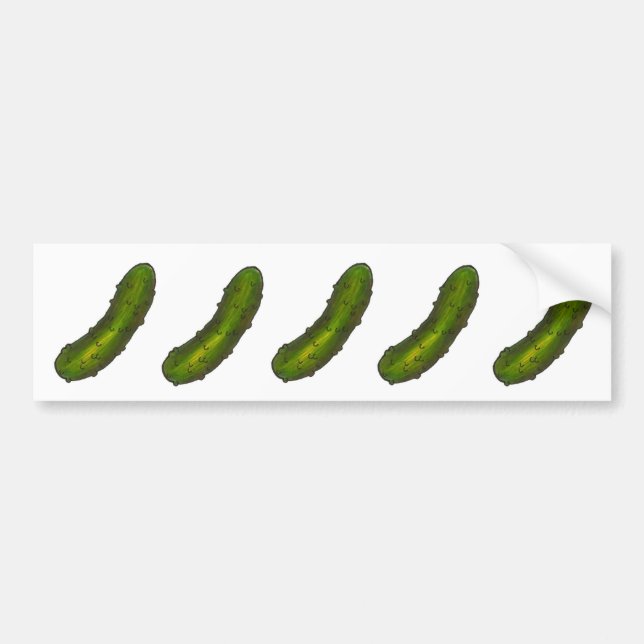 Autocollant De Voiture Dancing Dills Dill Pickle Pickles Bumper Sticker (Devant)