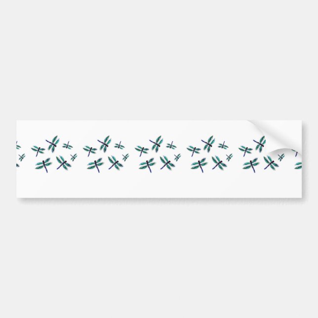Autocollant De Voiture Dancing Dragonfly Art (Devant)
