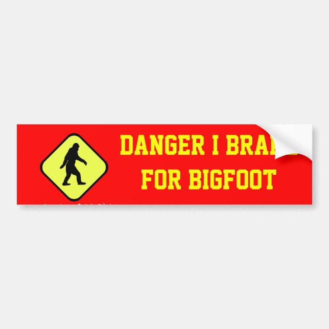 Autocollant De Voiture Danger Bigfoot devant (Devant)