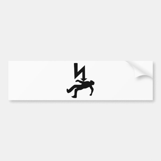 Autocollant De Voiture Danger de symbole de décharge électrique (Devant)