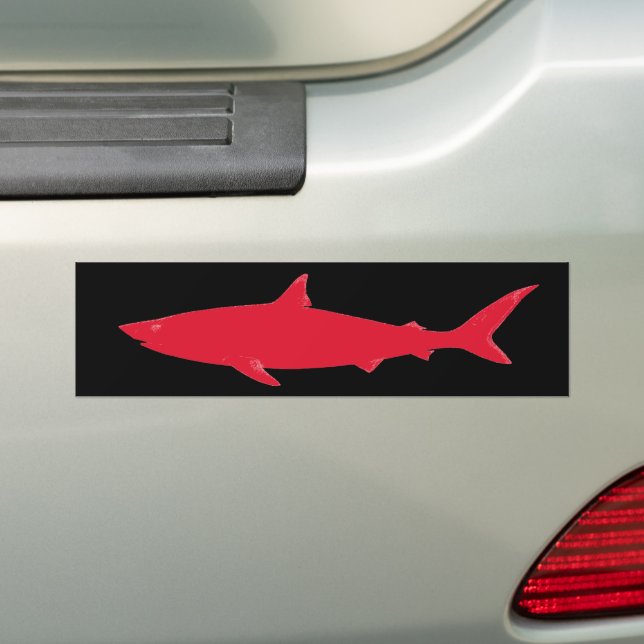 Autocollant De Voiture Danger. Requin sauvage (En voiture)