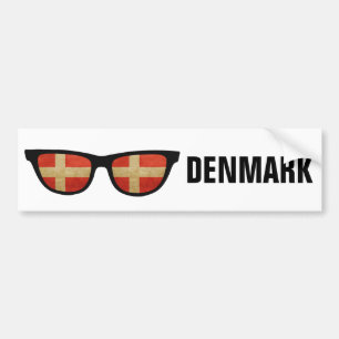 Autocollant De Voiture Danish Shades custom text & color bumpersticker