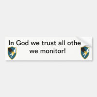 Dans Dieu nous faisons confiance, tous les autres