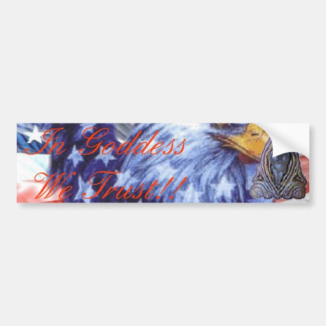 Autocollant De Voiture Dans la déesse nous faisons confiance ! ! (Devant)