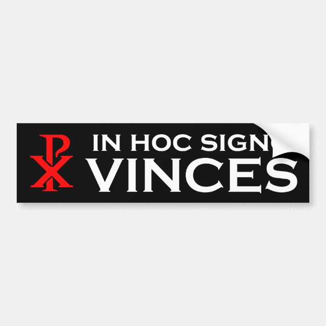 Autocollant De Voiture Dans Signo hoc Vinces (Devant)