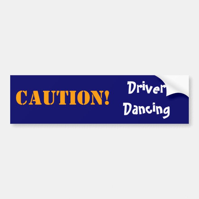 Autocollant De Voiture Danse de conducteur, PRÉCAUTION ! (Devant)