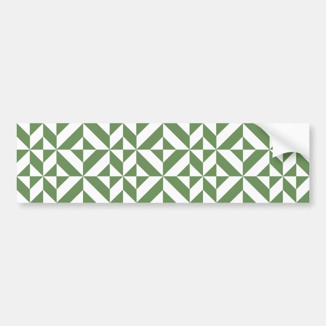 Autocollant De Voiture Dark Grass Green Geometric Deco Cube Pattern (Devant)
