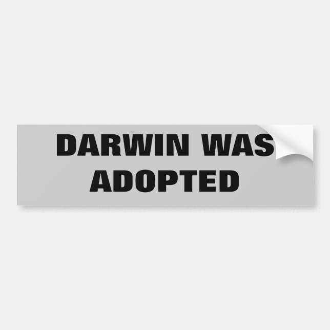 Autocollant De Voiture Darwin Est Adopté (Devant)