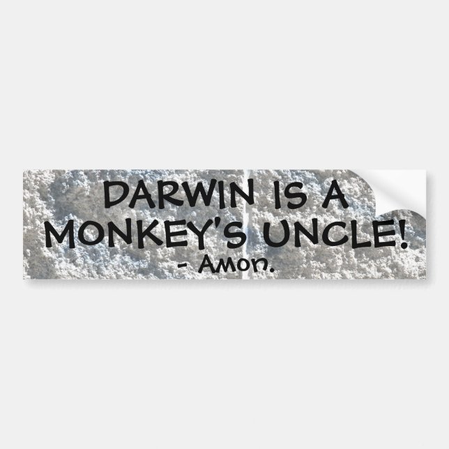 Autocollant De Voiture Darwin est l'oncle d'un singe ! (Devant)
