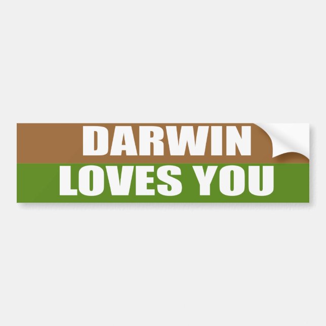 Autocollant De Voiture Darwin vous aime (Devant)