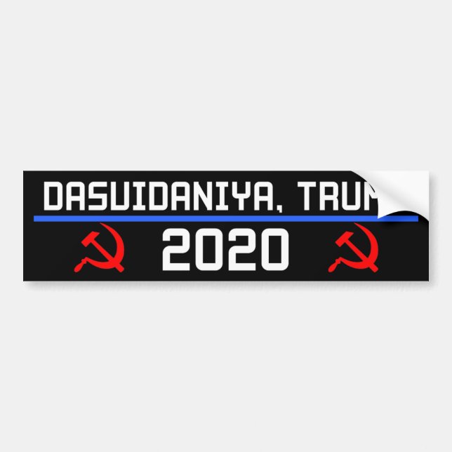 Autocollant De Voiture Dasvidaniya Trump 2020 Russie Anti-Trump (Devant)