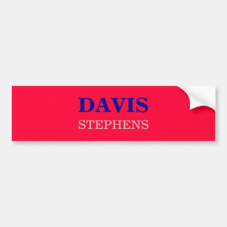 AUTOCOLLANT DE VOITURE DAVIS, STEPHENS