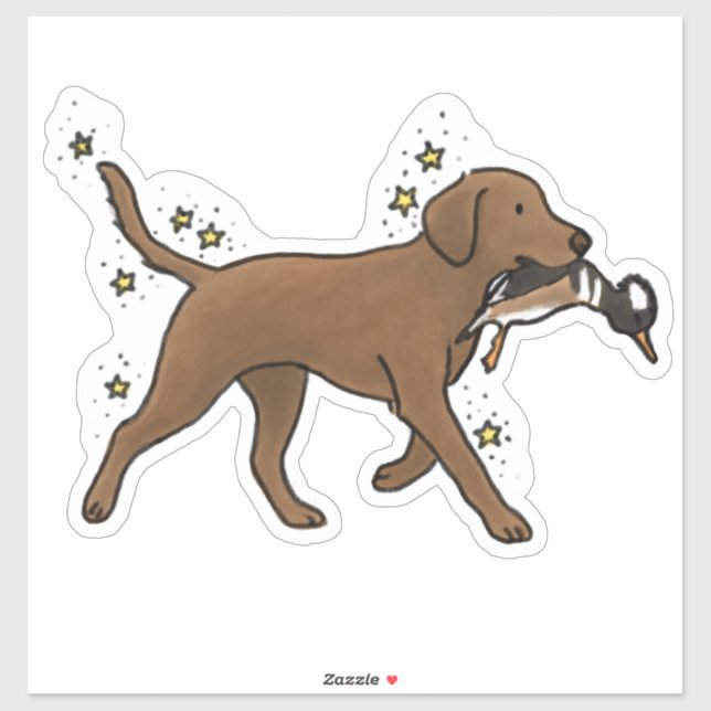 Autocollant de voiture de chasse au Labrador Retri (Feuille)
