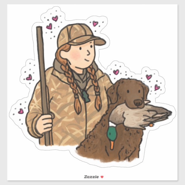 Autocollant de voiture de chasse Retriever de la b (Feuille)