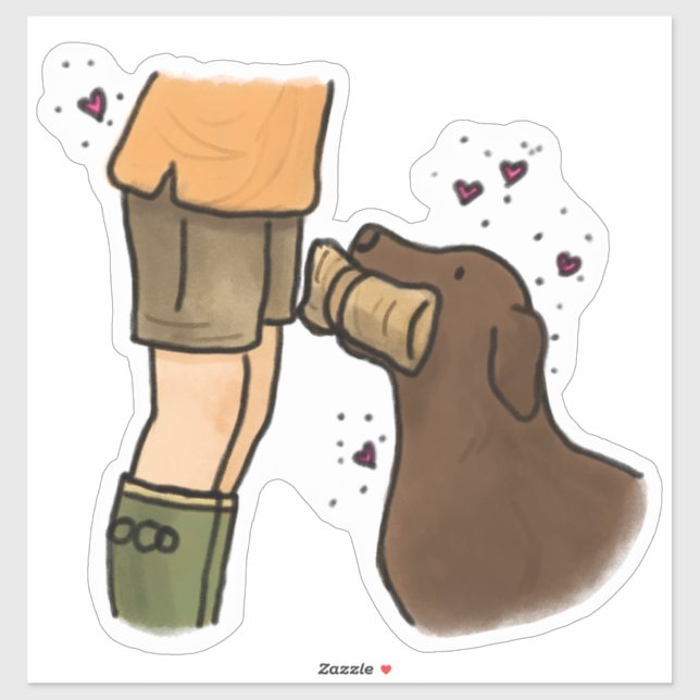 Autocollant de voiture de chasse Retriever Labrado (Feuille)