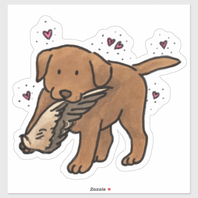 Autocollant de voiture de chasse Retriever Labrado (Feuille)