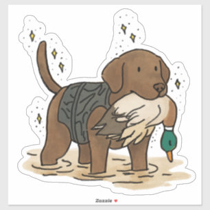 Autocollant de voiture de chasse Retriever Labrado