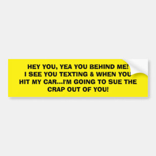 AUTOCOLLANT DE VOITURE DÉBILES STUPIDES DE CONDUCTEURS SUR LE SERVICE DE