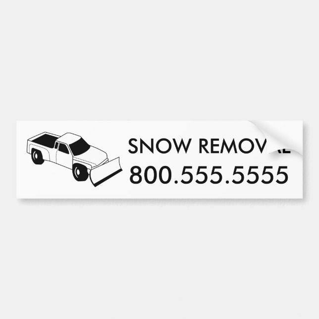 Autocollant De Voiture déblaiement de neige fait sur commande : camion de (Devant)