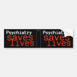 Autocollant De Voiture Décalque dramatique de Pro-Psychiatrie (2 en 1)