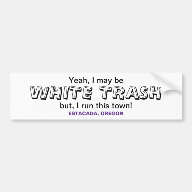 Autocollant De Voiture Déchets blancs (Devant)