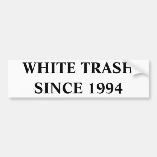 AUTOCOLLANT DE VOITURE DÉCHETS BLANCS DEPUIS 1994