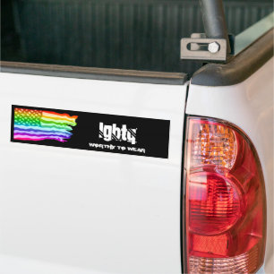 Autocollant De Voiture Déchiré drapeau américain Arc-en-ciel - LGBTQ - À 