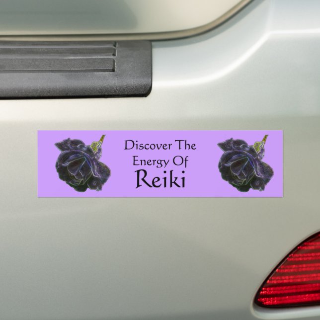 Autocollant De Voiture Découvrez l'énergie de Reiki Rose (En voiture)