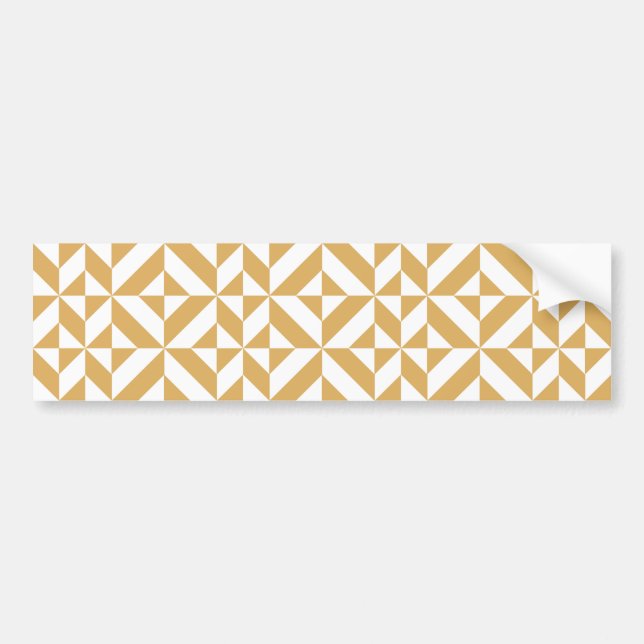 Autocollant De Voiture Deep Cool Gold Geometric Deco Cube Pattern (Devant)