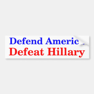 Autocollant De Voiture Défendez la défaite Hillary de l'Amérique