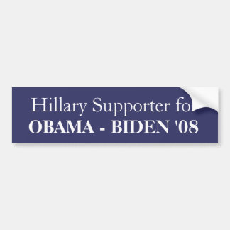 Autocollant De Voiture Défenseur de Hillary pour, OBAMA - BIDEN '08