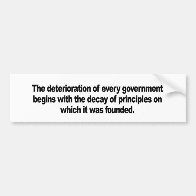 Autocollant De Voiture Délabrement des principes (Devant)