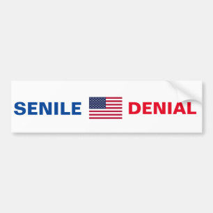 Autocollant De Voiture Démence Joe Biden "SENILE DENIAL"