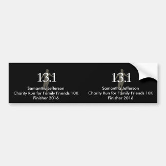 Autocollant De Voiture Demi de souvenir personnalisé de marathon du