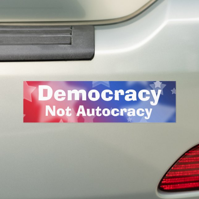 Autocollant De Voiture Democracy Not Autocracy (En voiture)