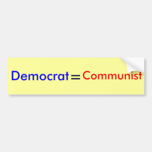 Autocollant De Voiture Démocrate, =, communiste
