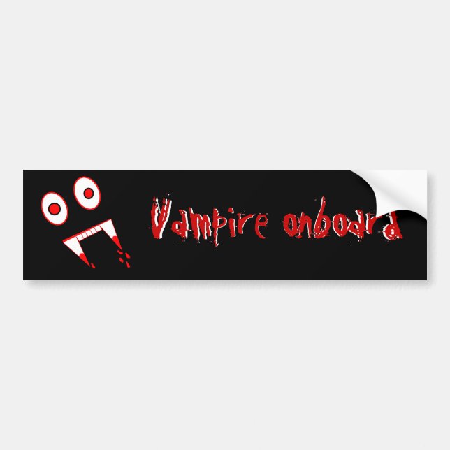 Autocollant De Voiture Dents de vampire de Halloween (Devant)