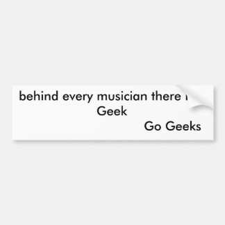 Autocollant De Voiture derrière chaque musicien il y a un geek          …