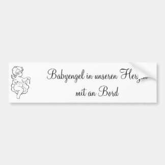 Autocollant De Voiture Des anges de bébés dans nos coeurs avec un B