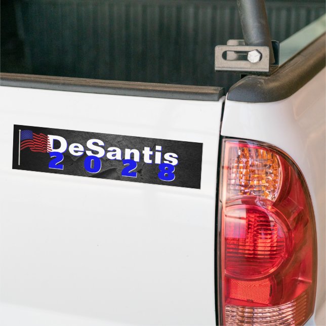 Autocollant De Voiture DeSantis 2028 sur Black Rock Bumper Sticker (Sur camion)