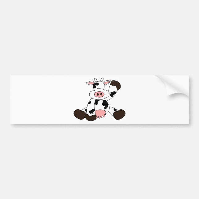 Autocollant De Voiture Design de dessin de la vache mignonne (Devant)