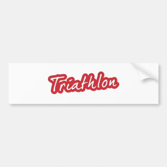 Autocollant De Voiture Design de triathlon cool (Devant)
