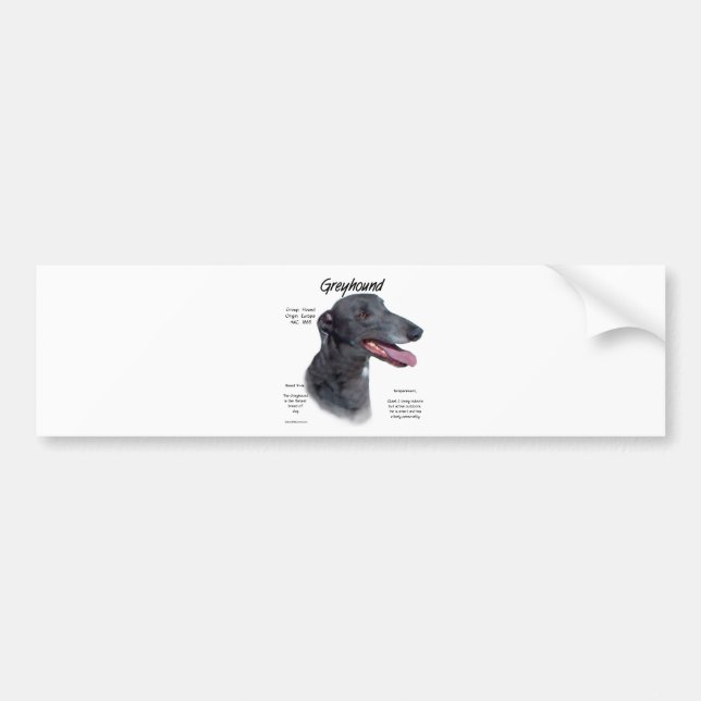Autocollant De Voiture Design d'histoire Greyhound (Devant)