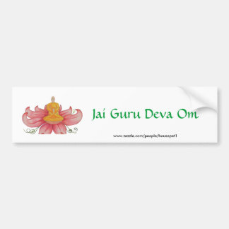 Autocollant De Voiture Détail de méditation de Lotus, Jai Guru Deva OM