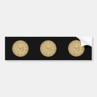 Détail du soleil de la carte des boeufs antiques,