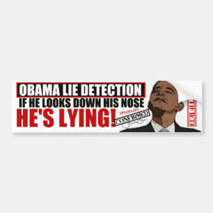 Autocollant De Voiture "Détecteur de mensonge d'Obama "