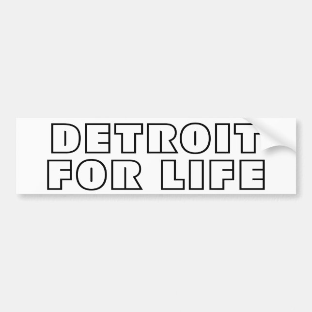 Autocollant De Voiture Detroit pendant la vie (Devant)