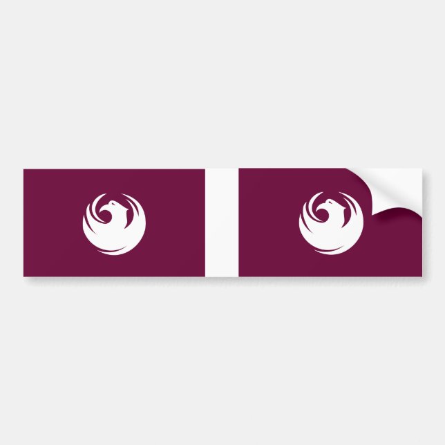 Autocollant De Voiture DEUX drapeaux de Phoenix (Devant)