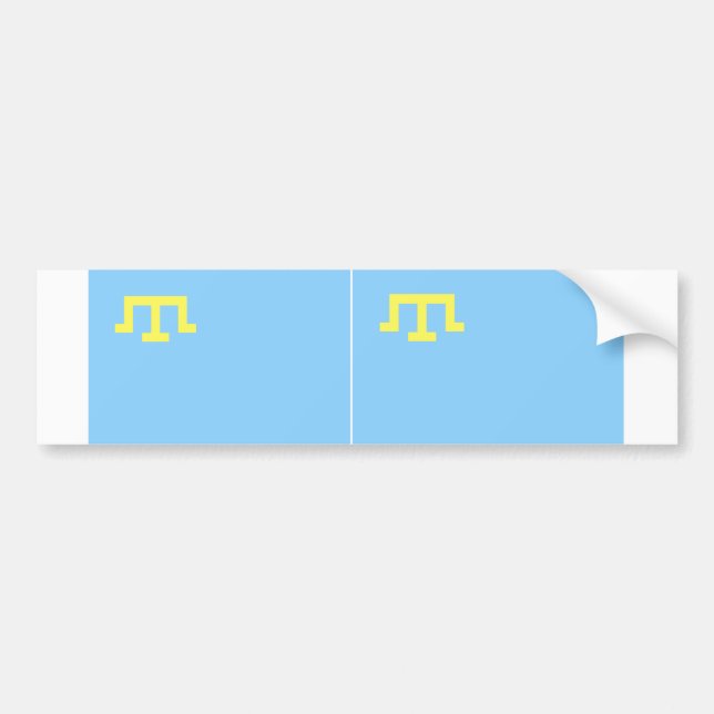 Autocollant De Voiture DEUX Drapeaux de Tatars de Crimée (Devant)